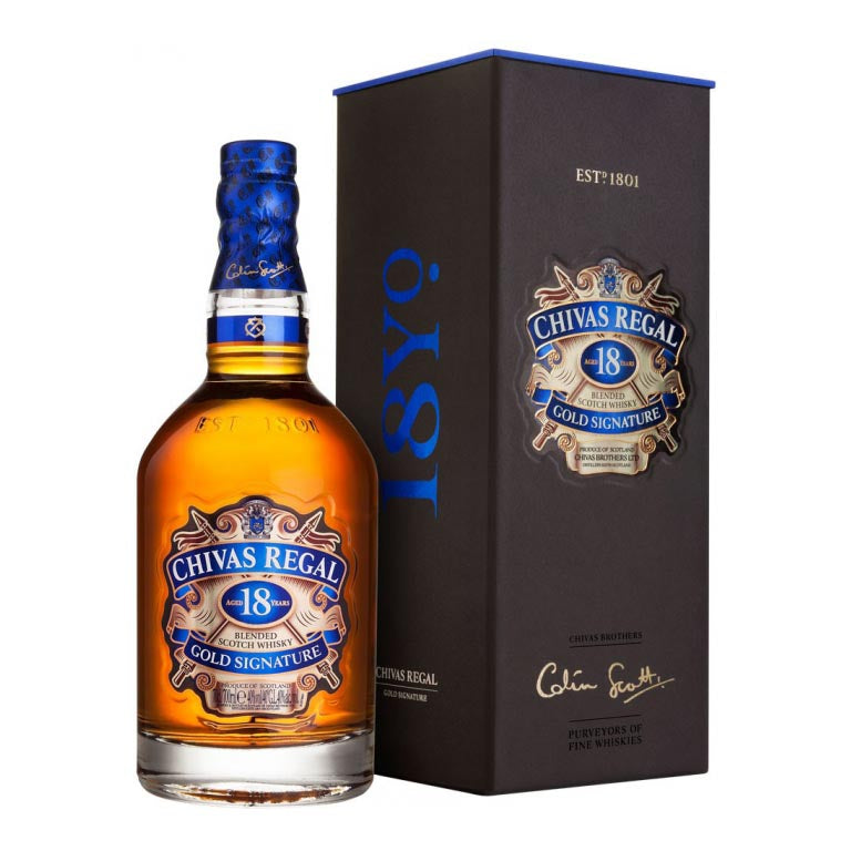 WHISKY CHIVAS REGAL AGED 18 YEARS-70CL (1 pz) GOLD SIGNATURE-ASTUCCIATO